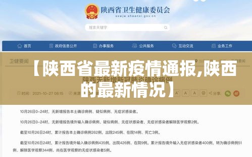【陕西省最新疫情通报,陕西的最新情况】
