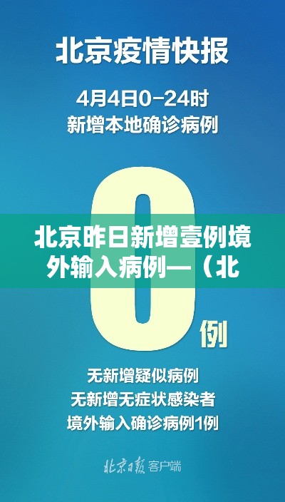 北京昨日新增壹例境外输入病例—(北京新冠最新消息今天新增病例) 北京昨日新增壹例境外输入病例—(北京新冠最新消息今天新增病例)