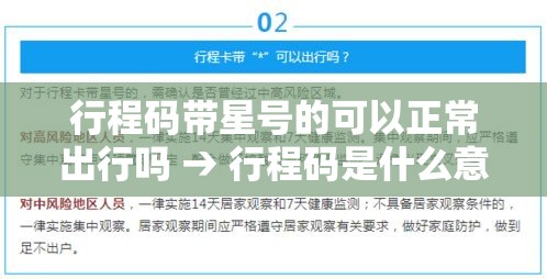 行程码带星号的可以正常出行吗 → 行程码是什么意思 行程码带星号的可以正常出行吗 → 行程码是什么意思