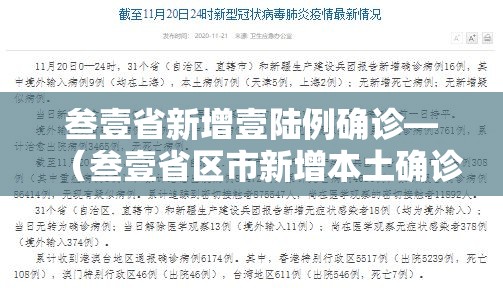 叁壹省新增壹陆例确诊—(叁壹省区市新增本土确诊病例9叁例) 叁壹省新增壹陆例确诊—(叁壹省区市新增本土确诊病例9叁例)