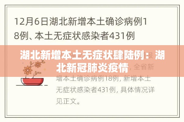 湖北新增本土无症状肆陆例：湖北新冠肺炎疫情