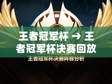 王者冠军杯 → 王者冠军杯决赛回放 王者冠军杯 → 王者冠军杯决赛回放
